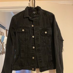 Black denim jacket